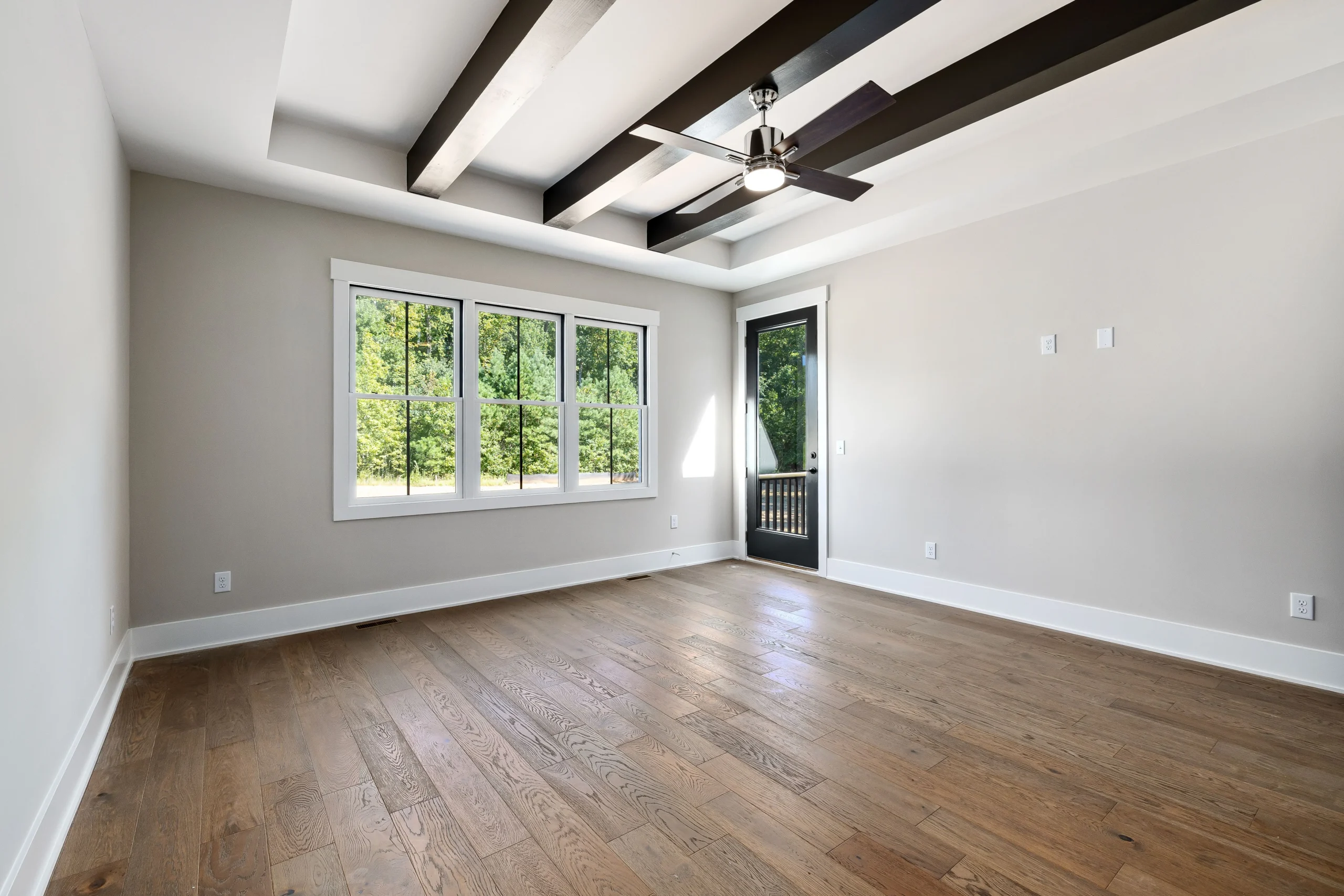 Empty room after a move-out clean