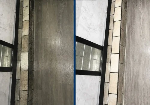 Bathroom tiles cleaned in College Park GA