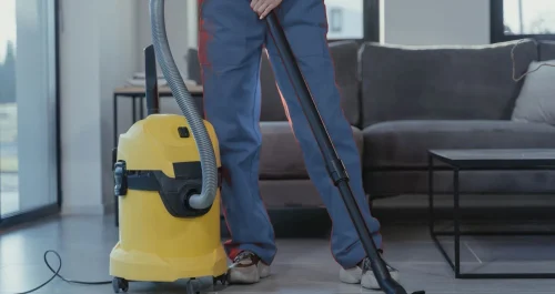 Professional cleaner wiping a surface in Ellenwood, GA